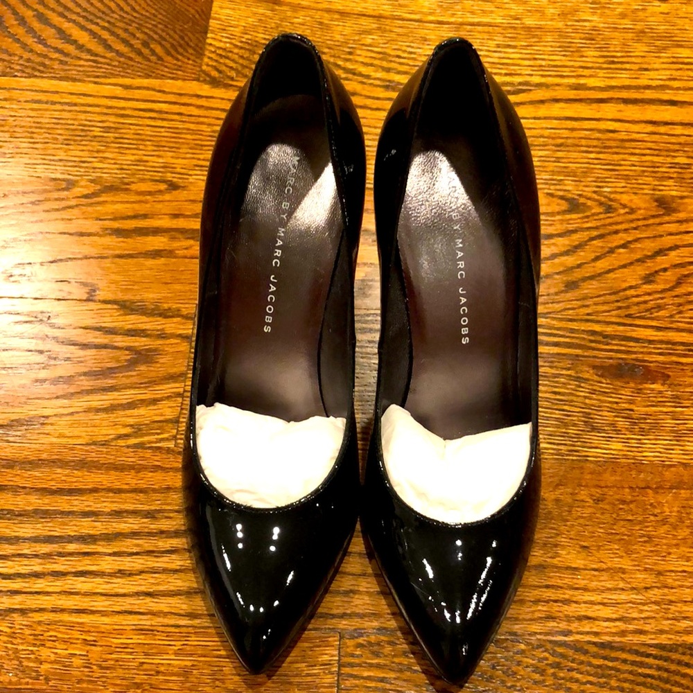 Marc by Marc Jacobs Patent Black Heels